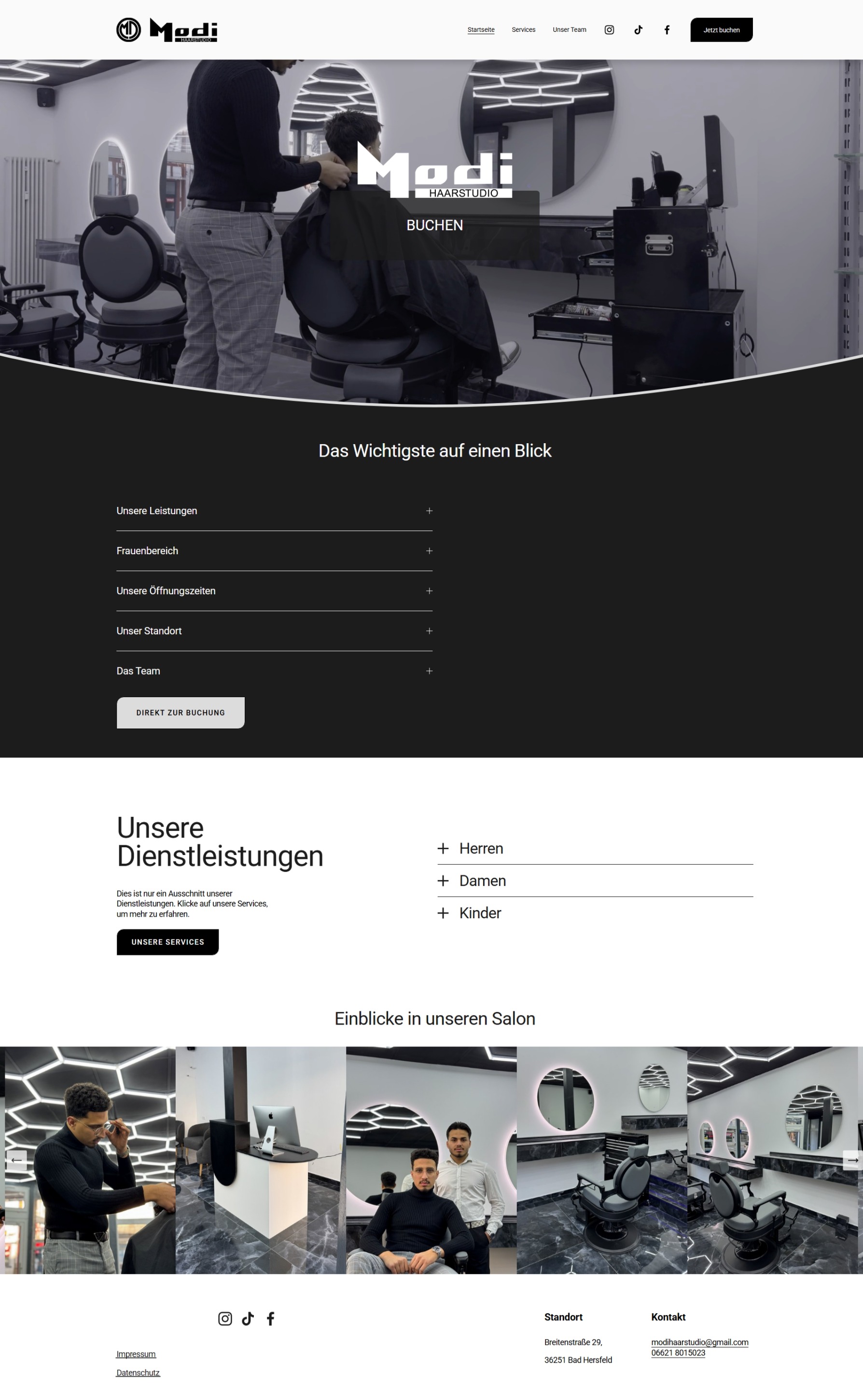Modi Haarstudio Website